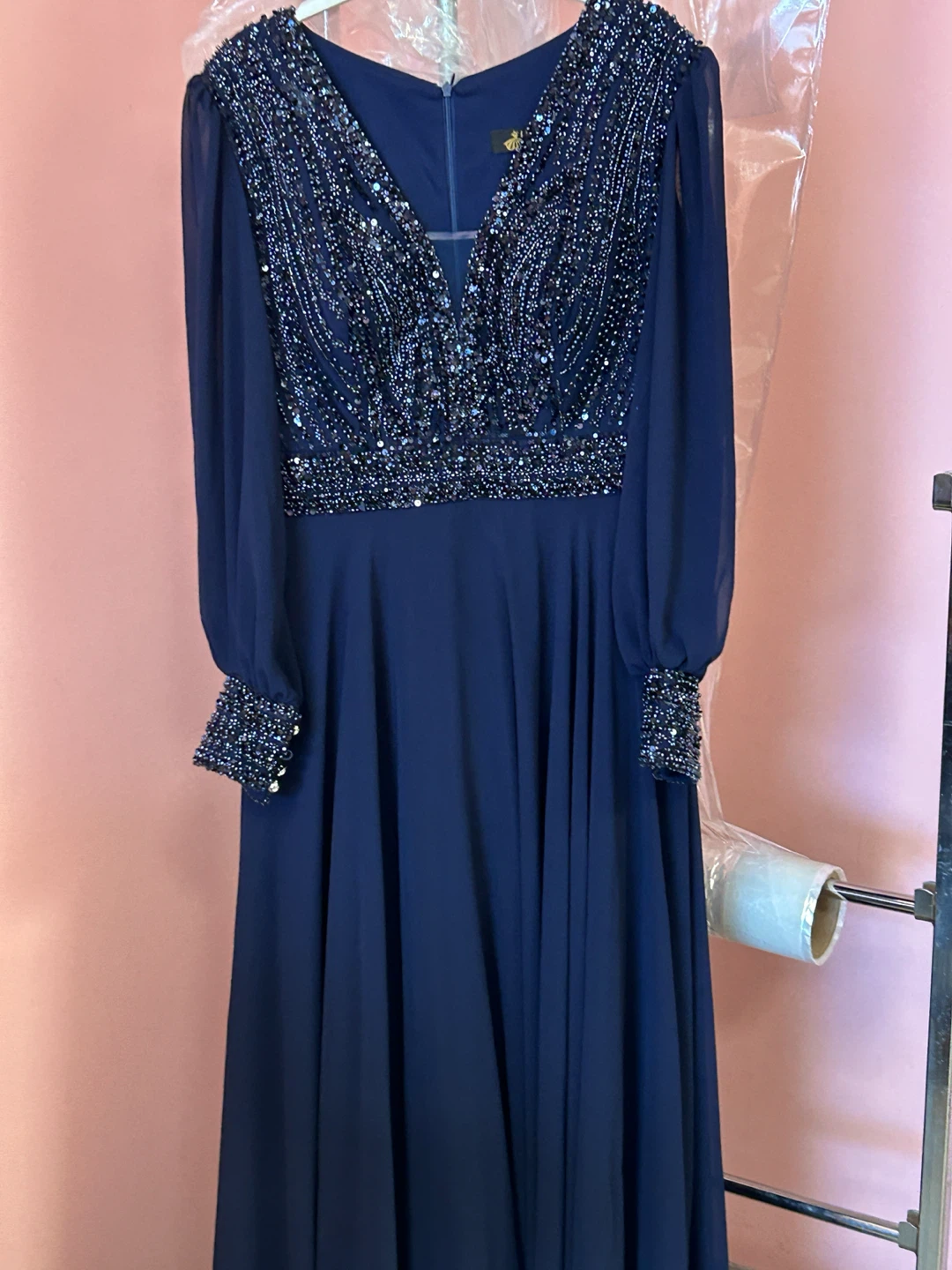 Brand new Navy Blue Beaded Maxi Dress - photo 3