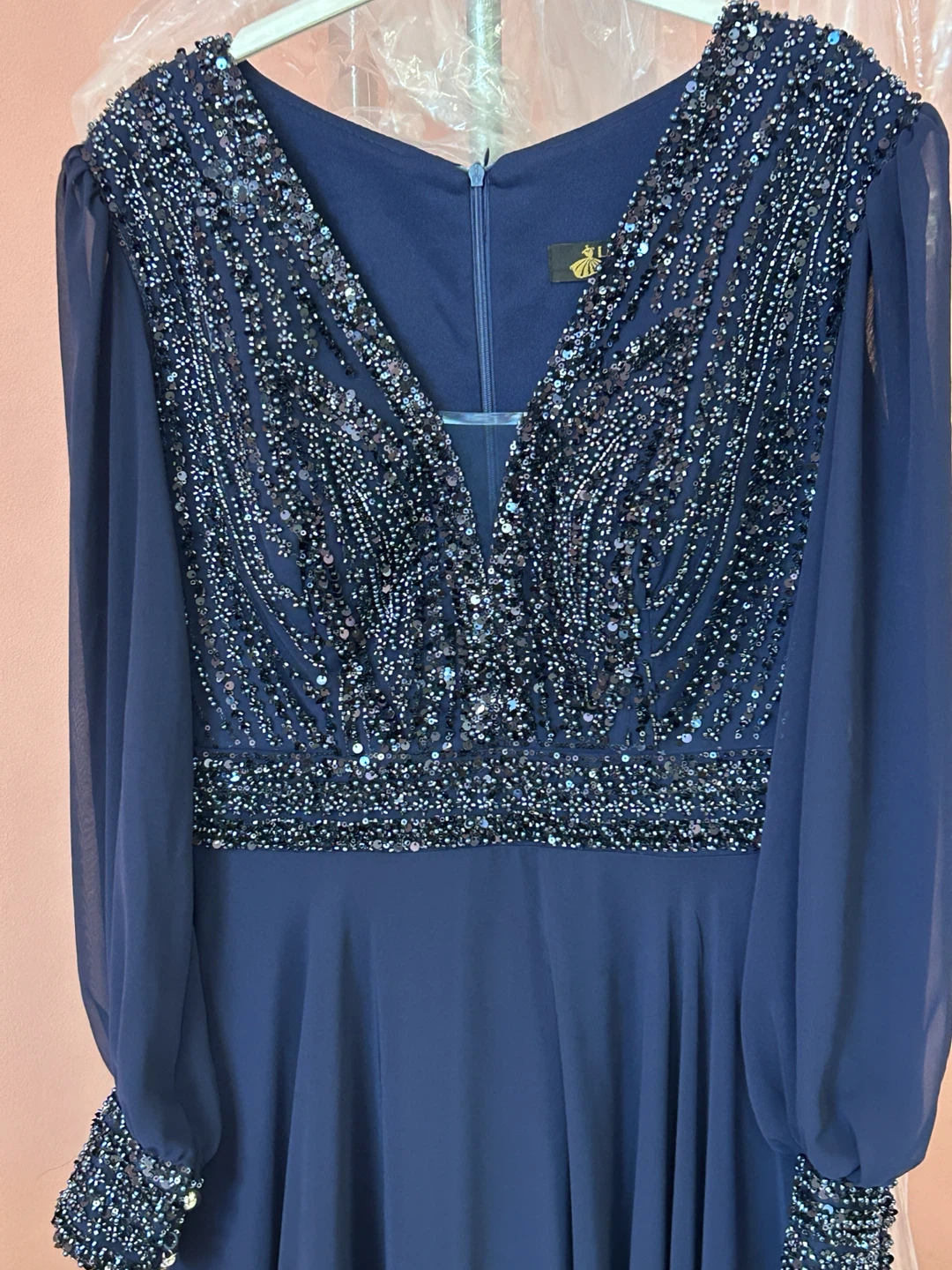 Brand new Navy Blue Beaded Maxi Dress - photo 5