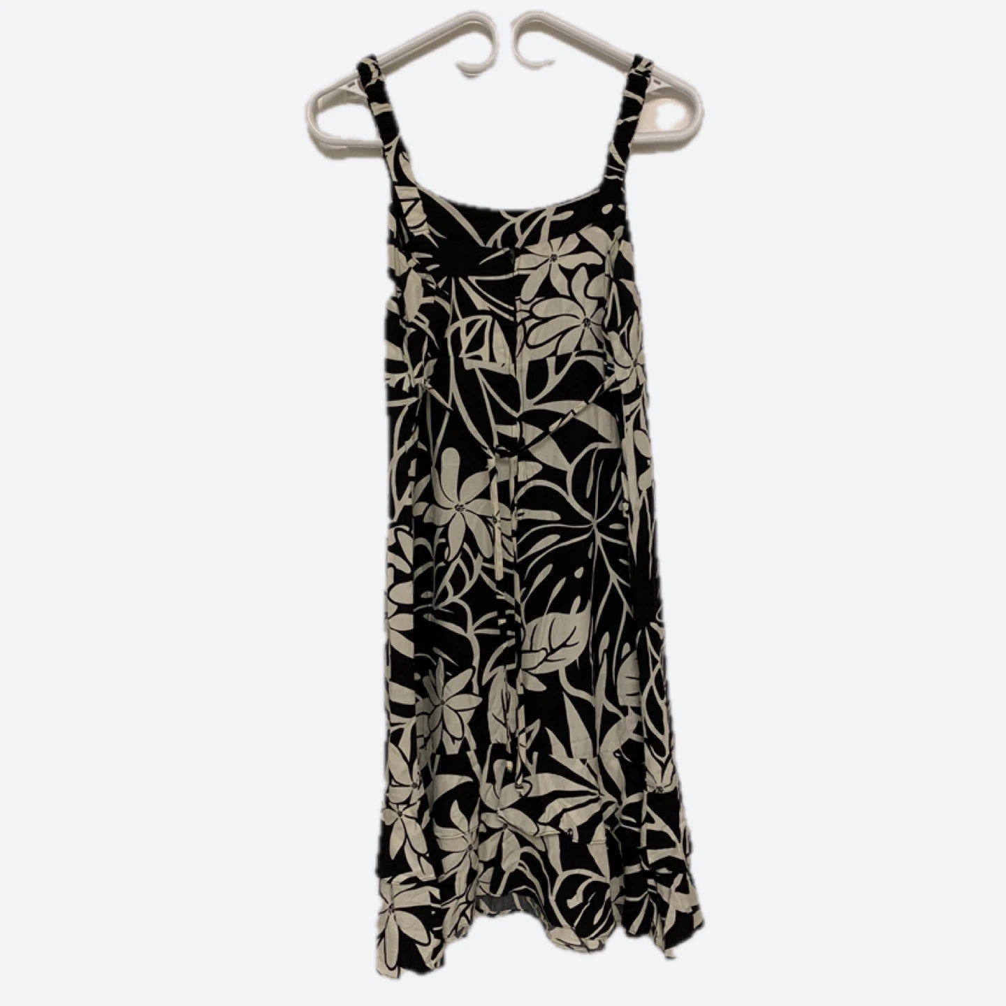 Puanani Women's Dress - Black & White Floral Print, Size L - photo 2