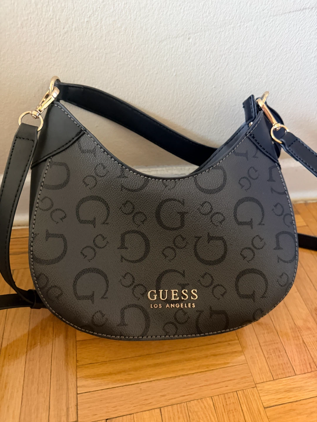 GUESS Los Angeles Black Hobo Bag