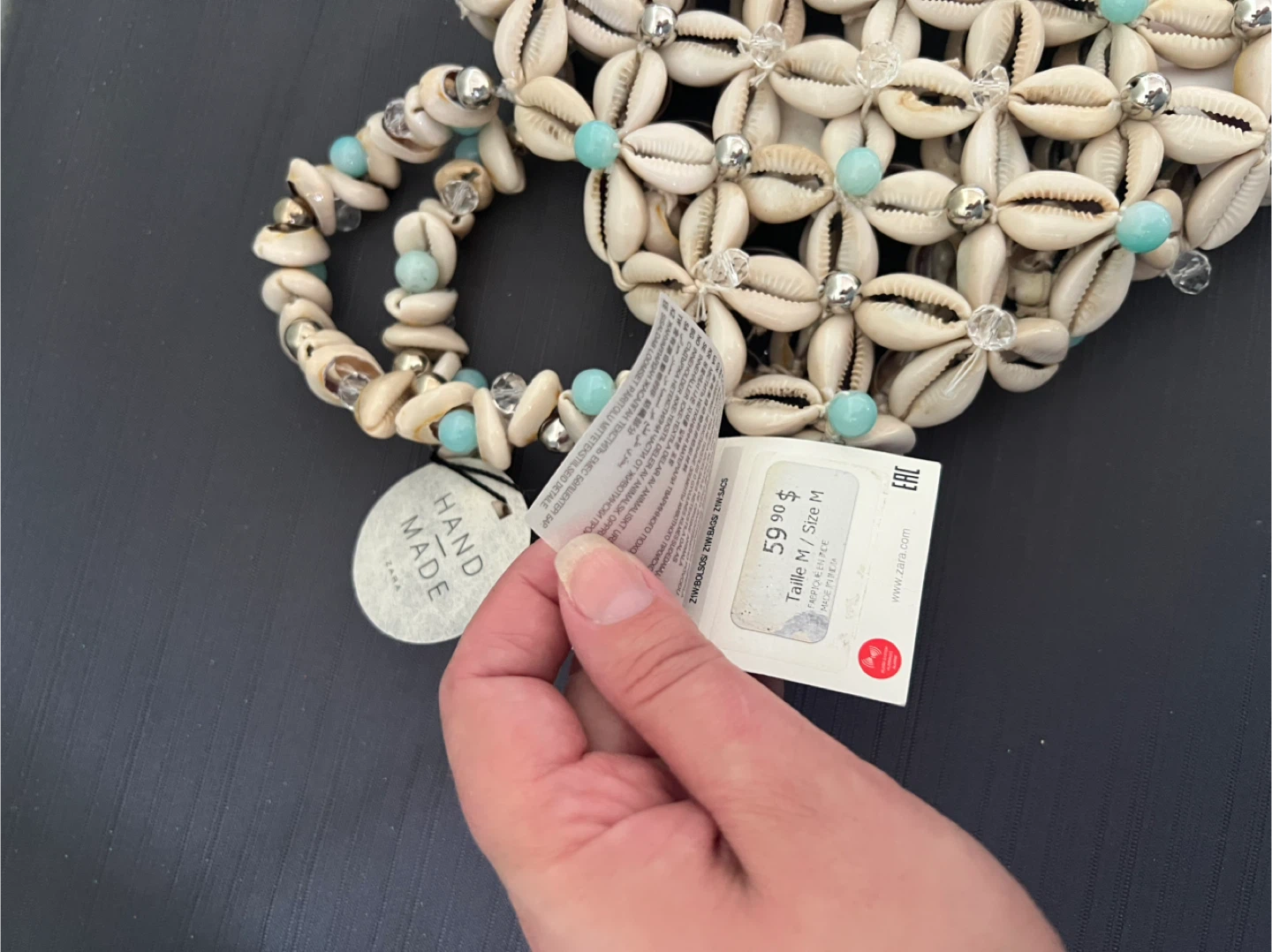 Zara Beaded Shell Mini Bag - photo 3