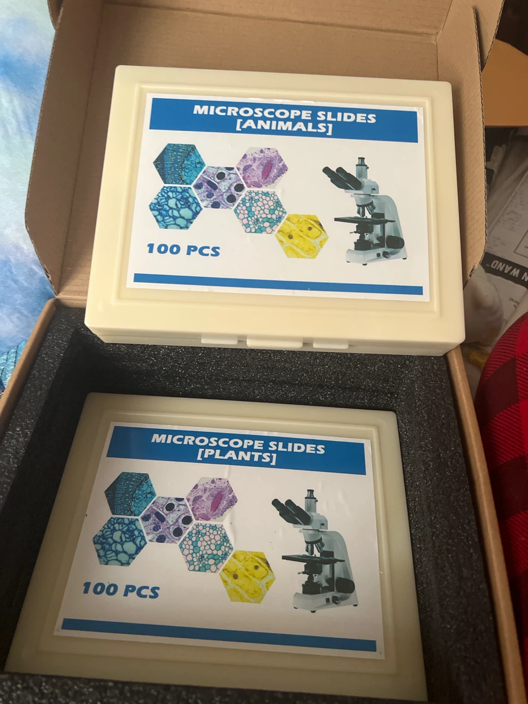 Microscope with Prepared Slides Set