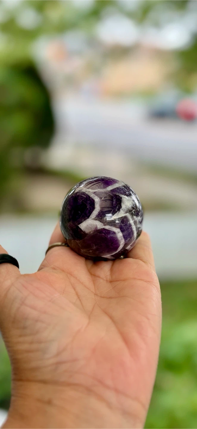 Chevron Amethyst Sphere - photo 2