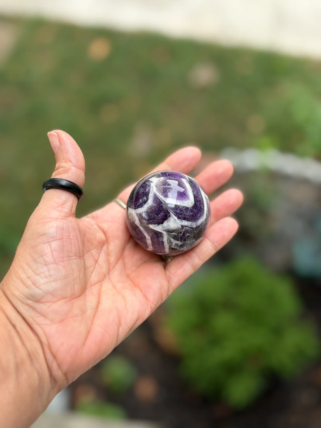 Chevron Amethyst Sphere - photo 3
