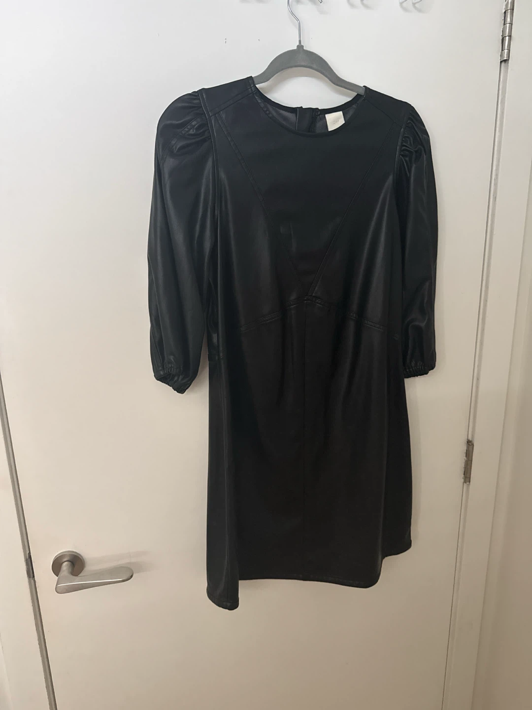 H&M Black Faux Leather Dress