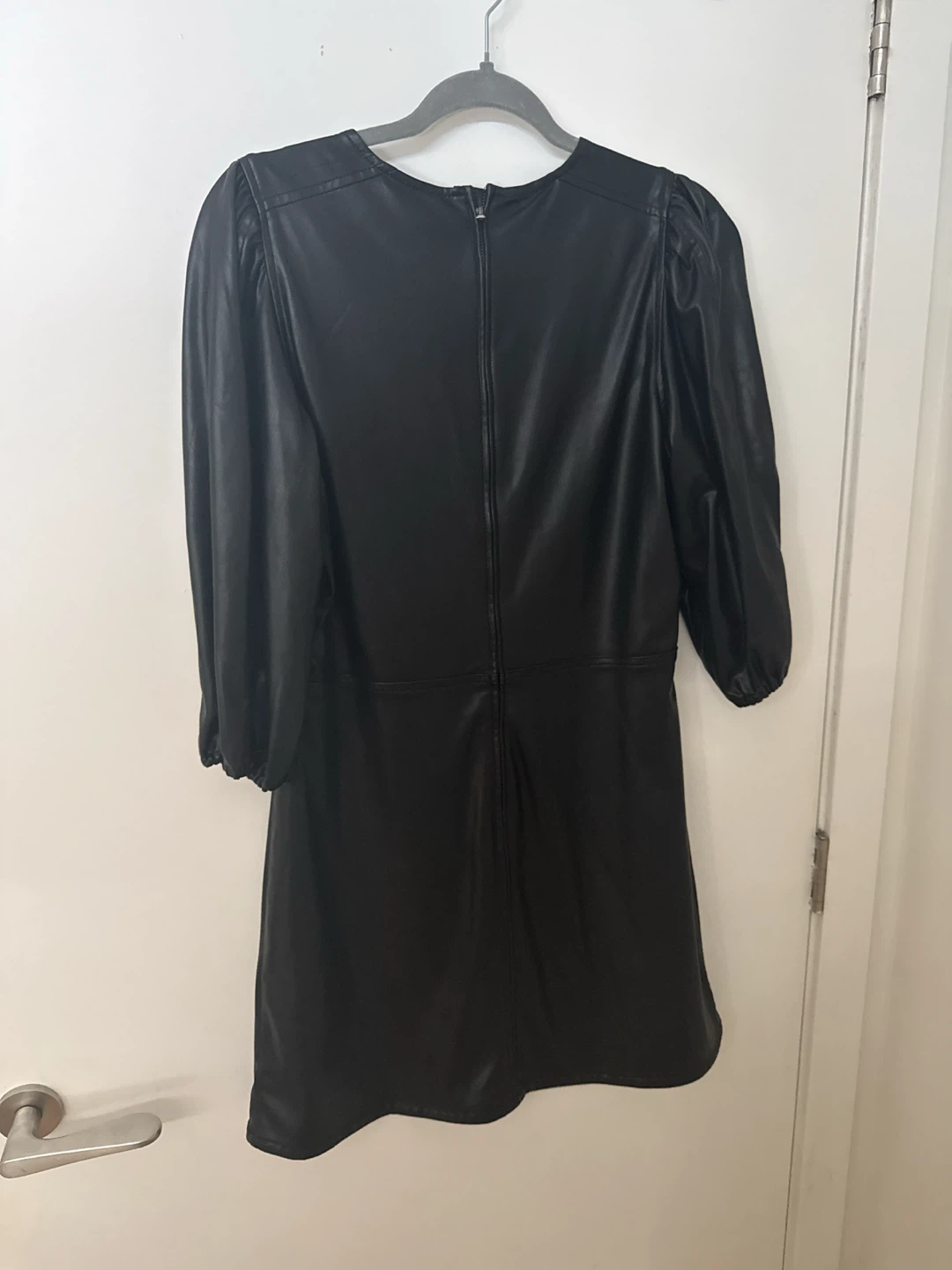 H&M Black Faux Leather Dress - photo 2
