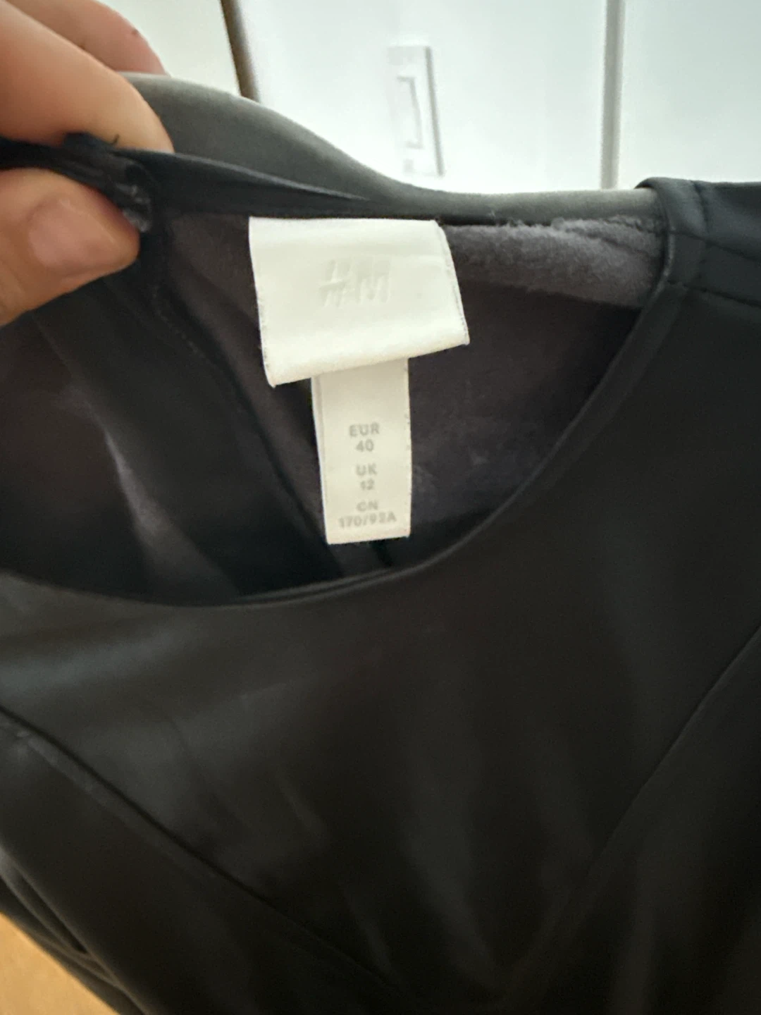 H&M Black Faux Leather Dress - photo 3