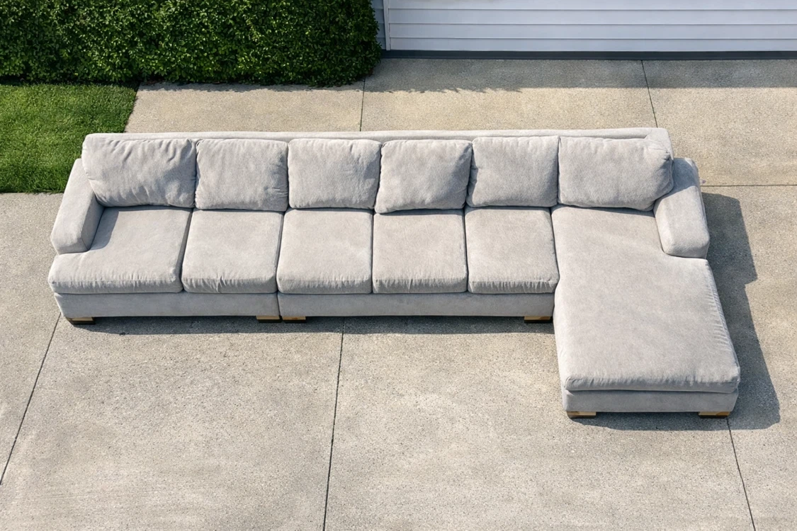 Light Tan Sectional Sofa - photo 4