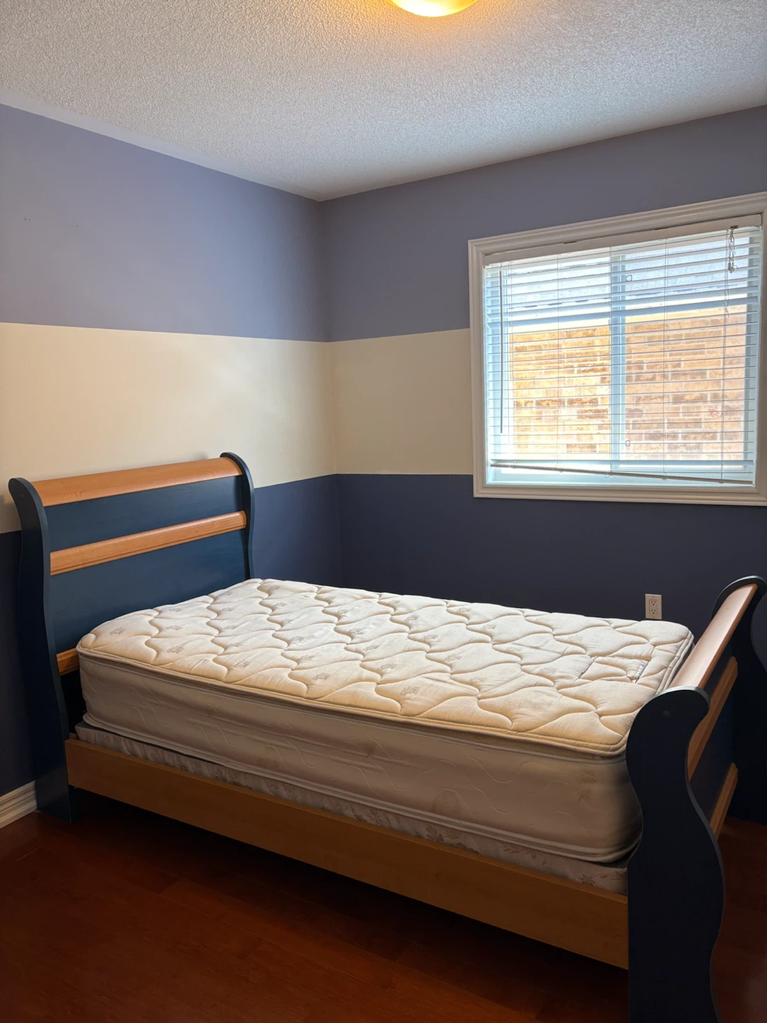 Sleigh Bed Frame with Mattress