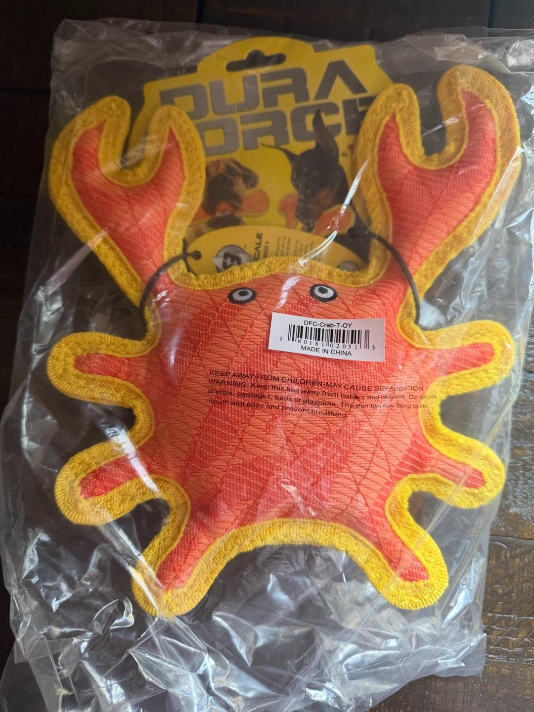 New in bag with tags DuraForce Crab Dog Toy