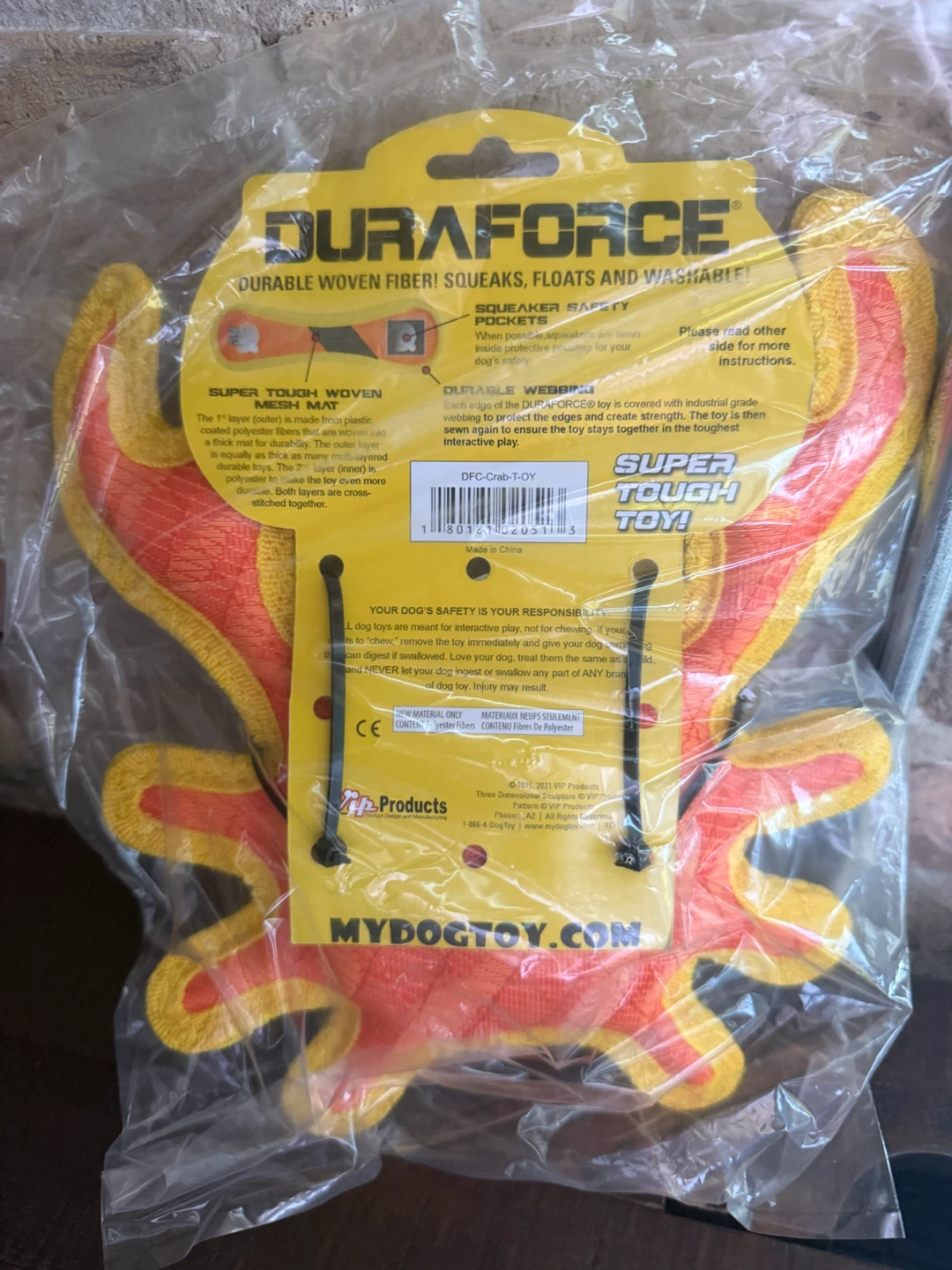 New in bag with tags DuraForce Crab Dog Toy - photo 2