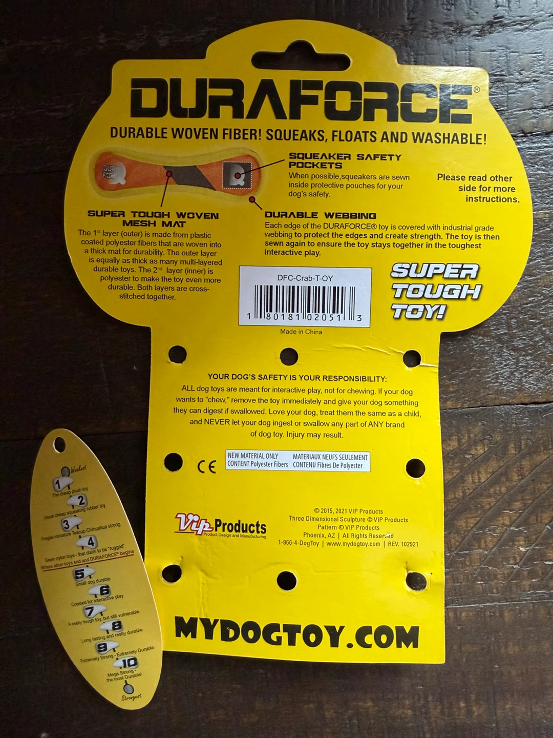 New in bag with tags DuraForce Crab Dog Toy - photo 4
