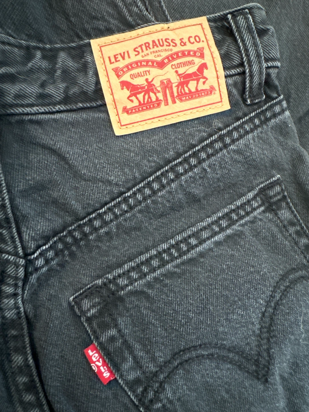 Dark Grey Levi Denim Overalls - photo 3