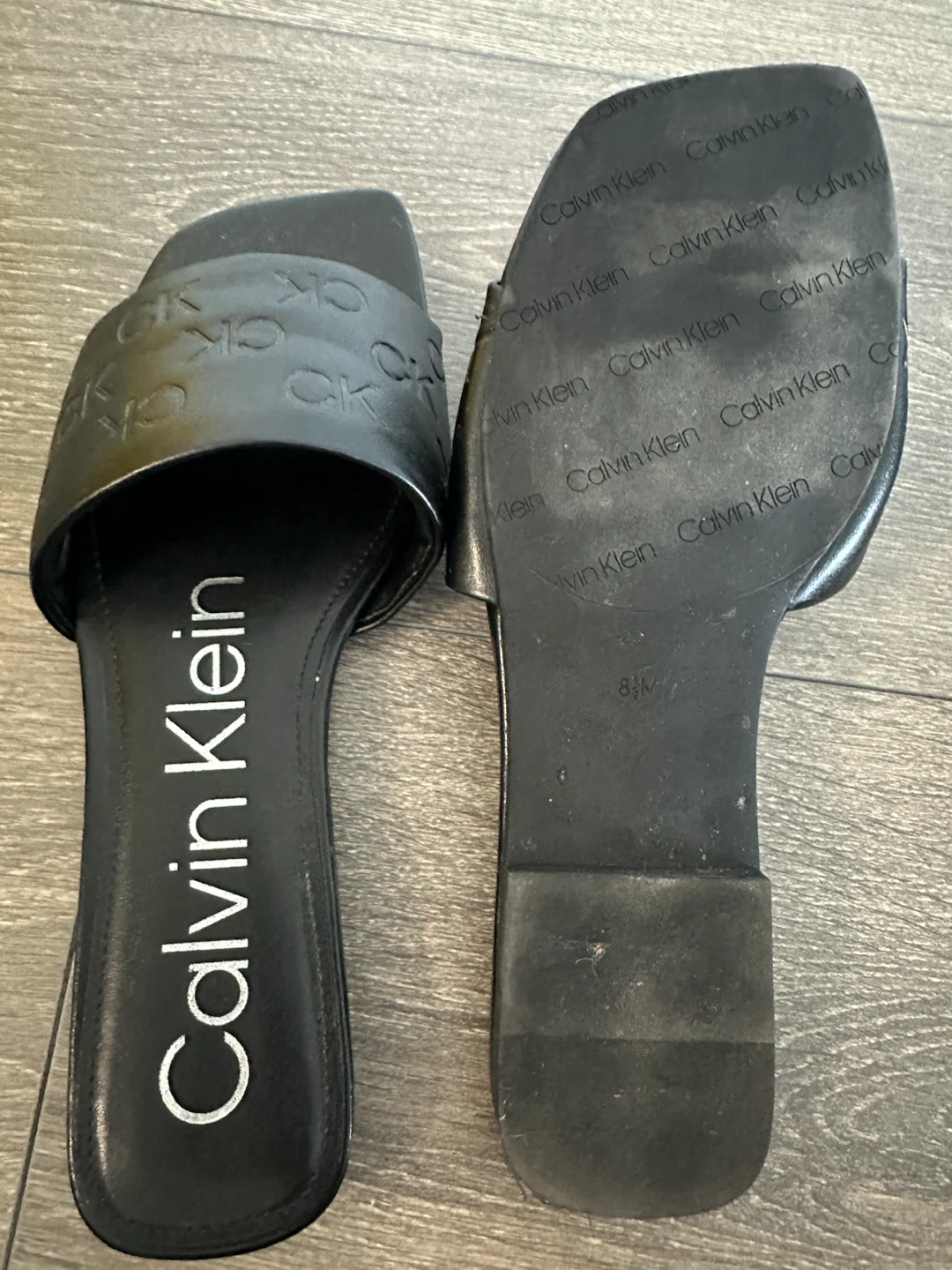 Calvin Klein Black Slides - Size 8.5