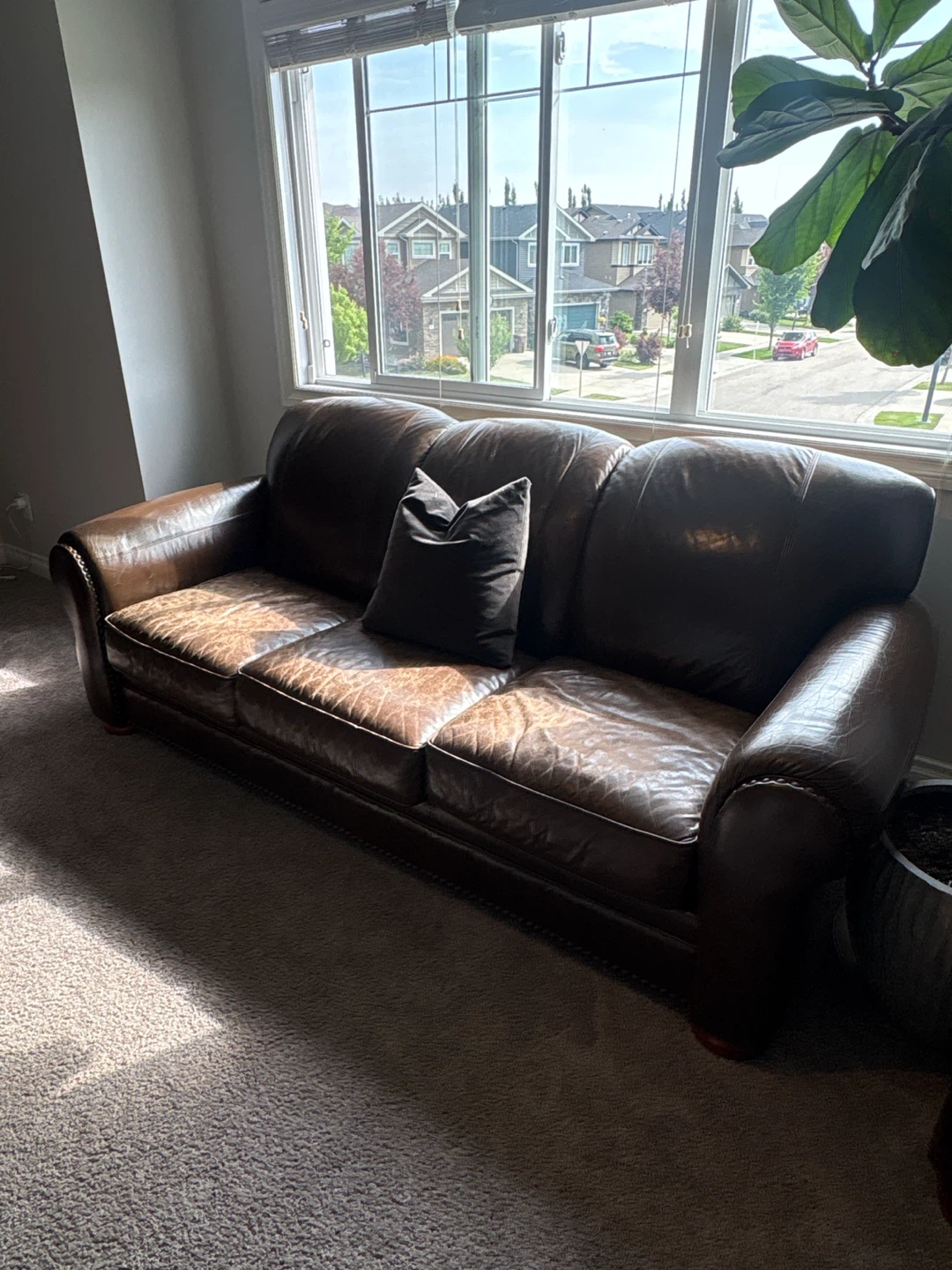 Brown Leather Sofa