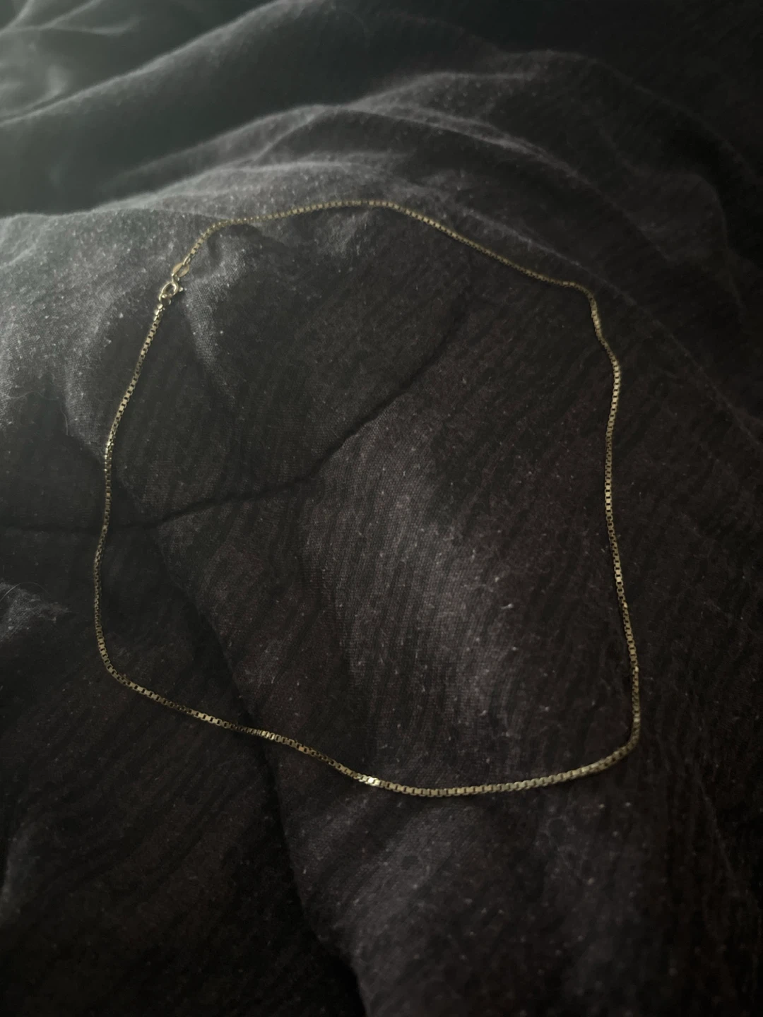 Gold Box Chain Necklace