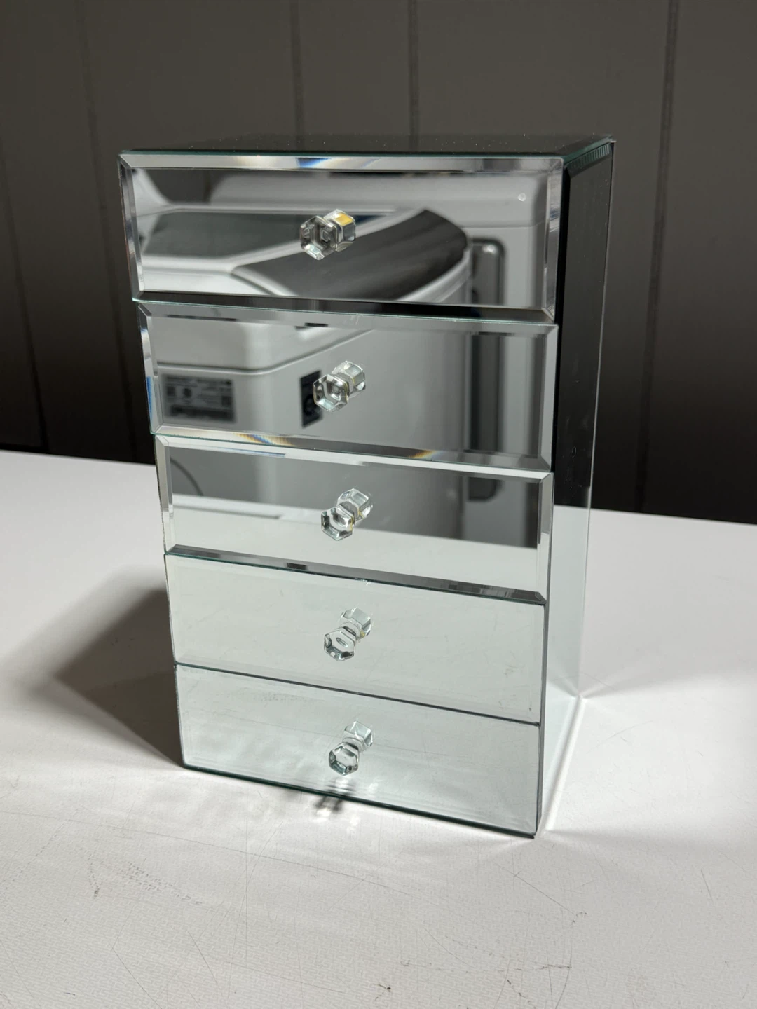 Mirrored 5 Drawer Jewelry & Makeup Organizer