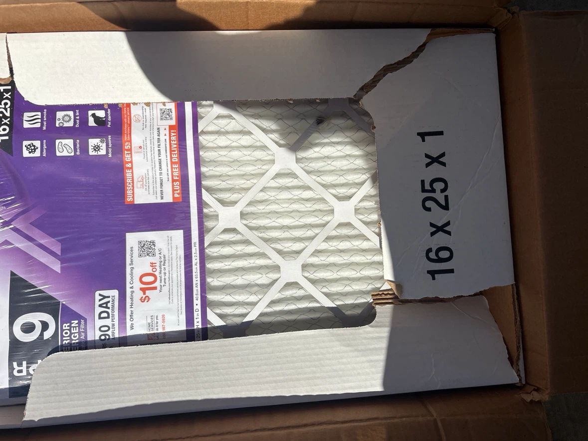 8 Furnace Filter 16x25x1 . New
