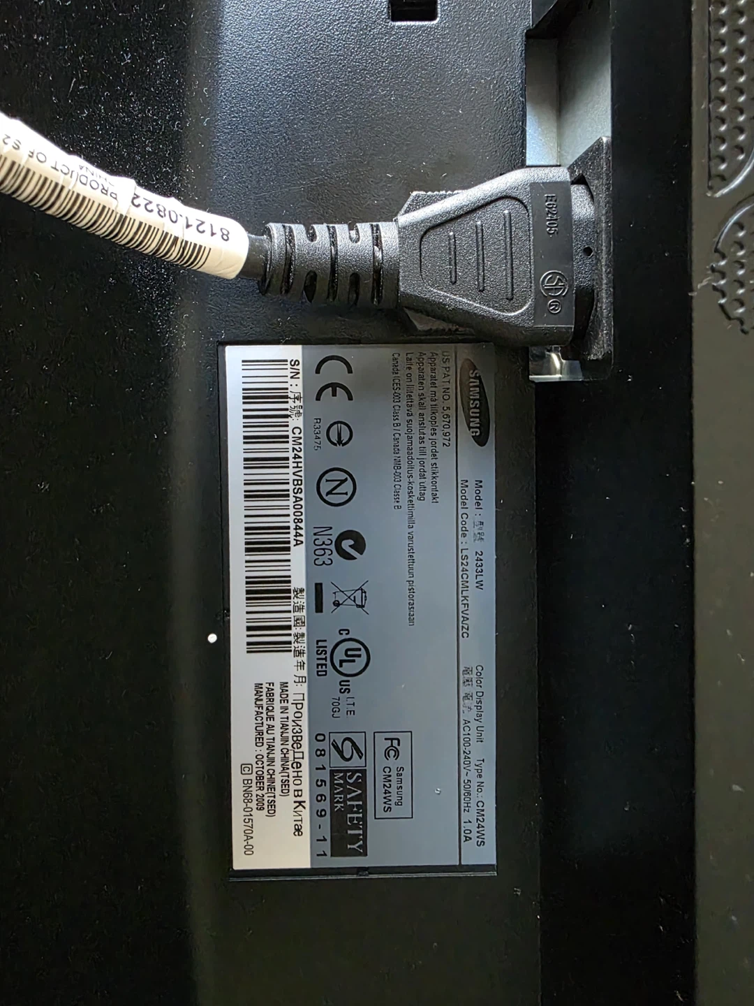 Samsung 24-inch computer monitor.modal is s24c350. - photo 5
