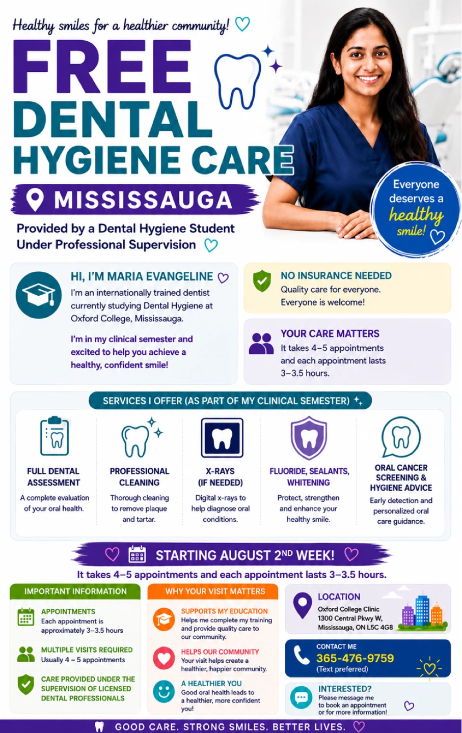 Free Dental Hygiene Care in Mississauga