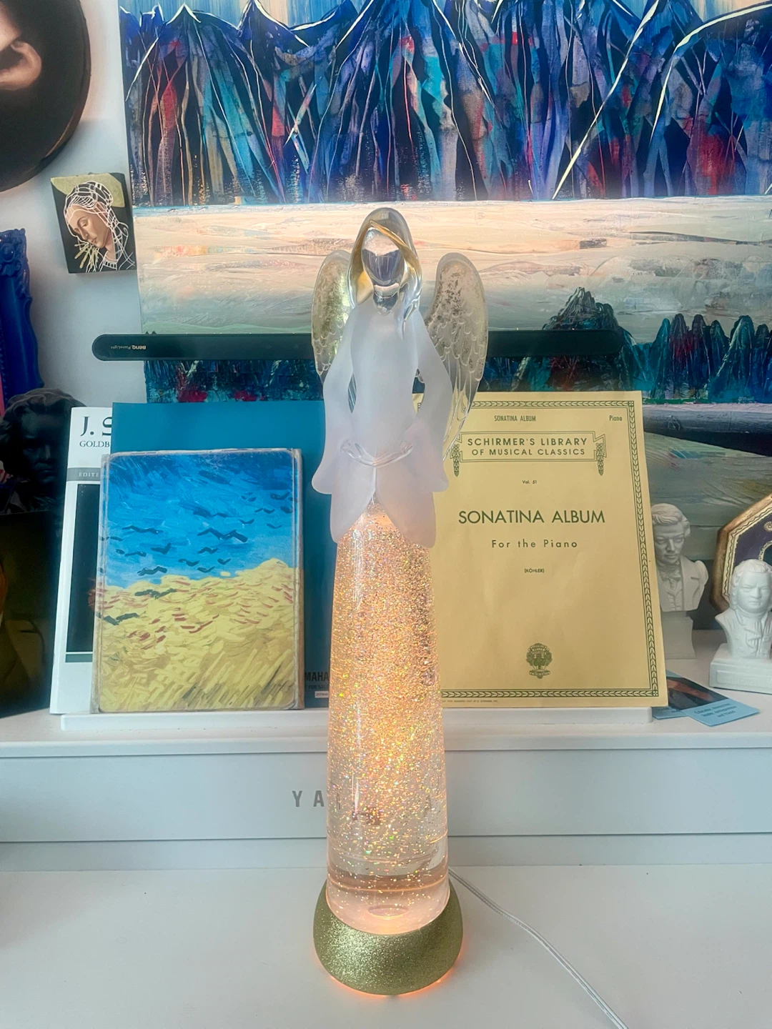 Vintage Cracker Barrel Frosted Angel Lava Lamp - photo 3