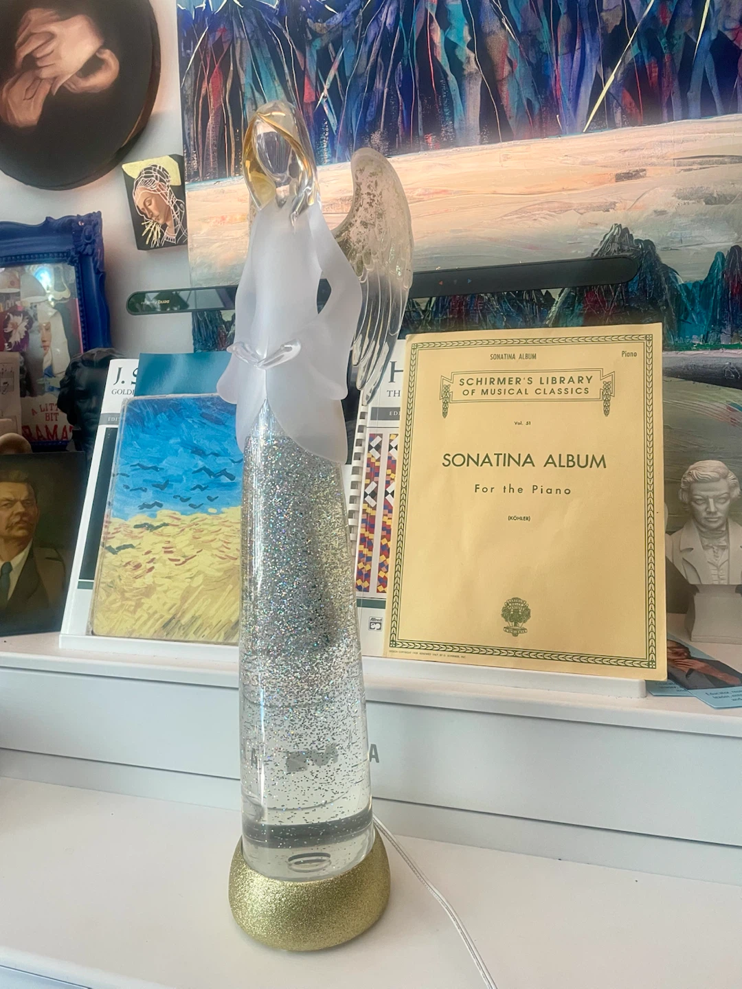 Vintage Cracker Barrel Frosted Angel Lava Lamp - photo 2