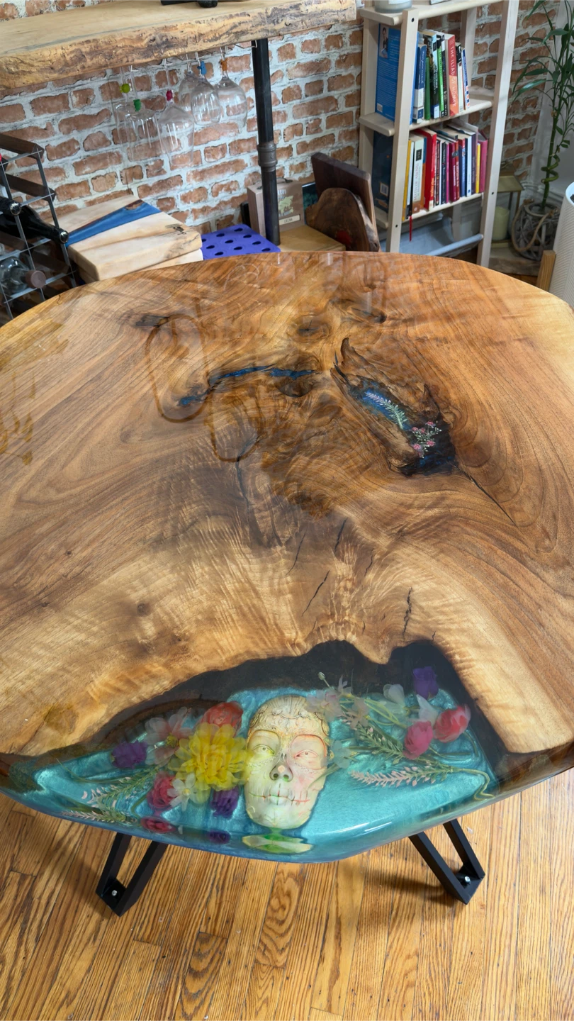 Live Edge Wood and Resin Dining Table - photo 4