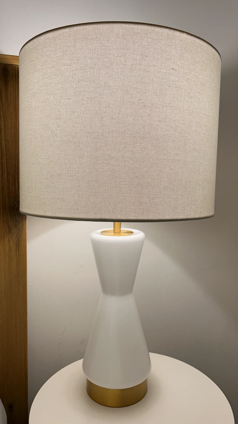 West Elm Metalized Glass USB Table Lamp (27")