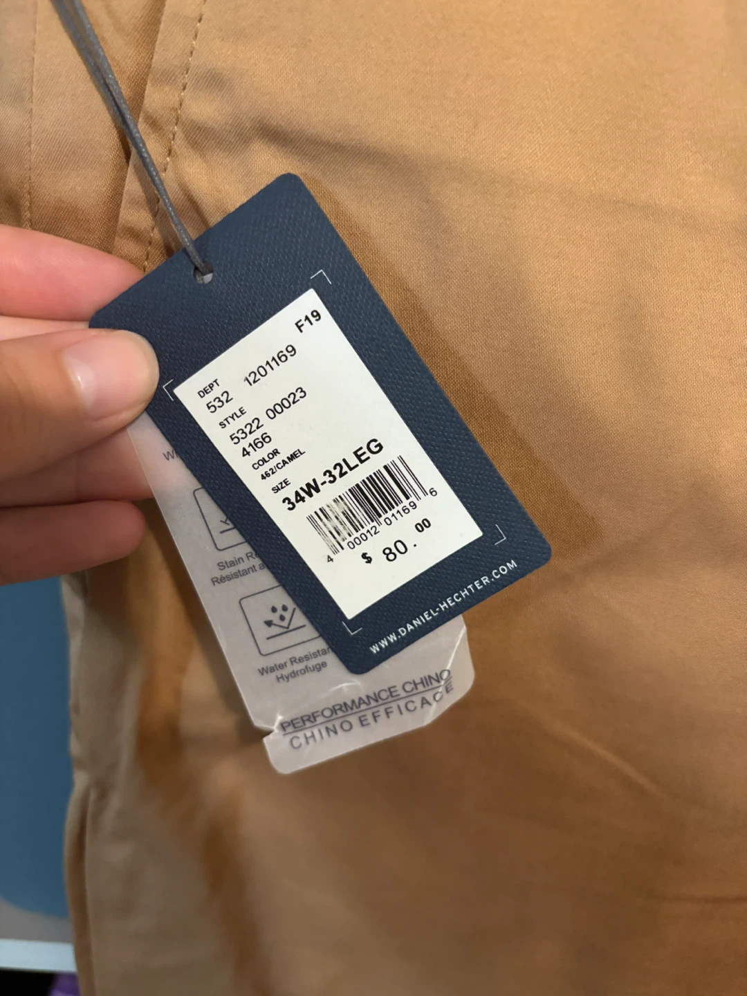 Daniel Hechter Pants 34W x 32L Camel - photo 2