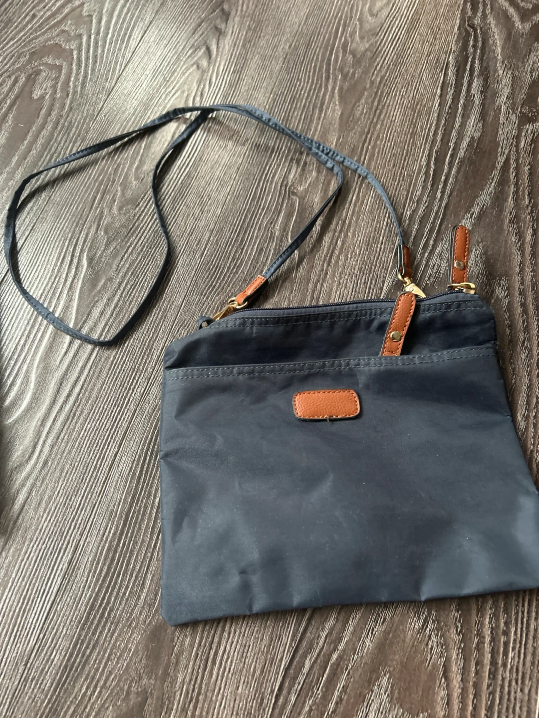 Navy Nylon Crossbody Bag
