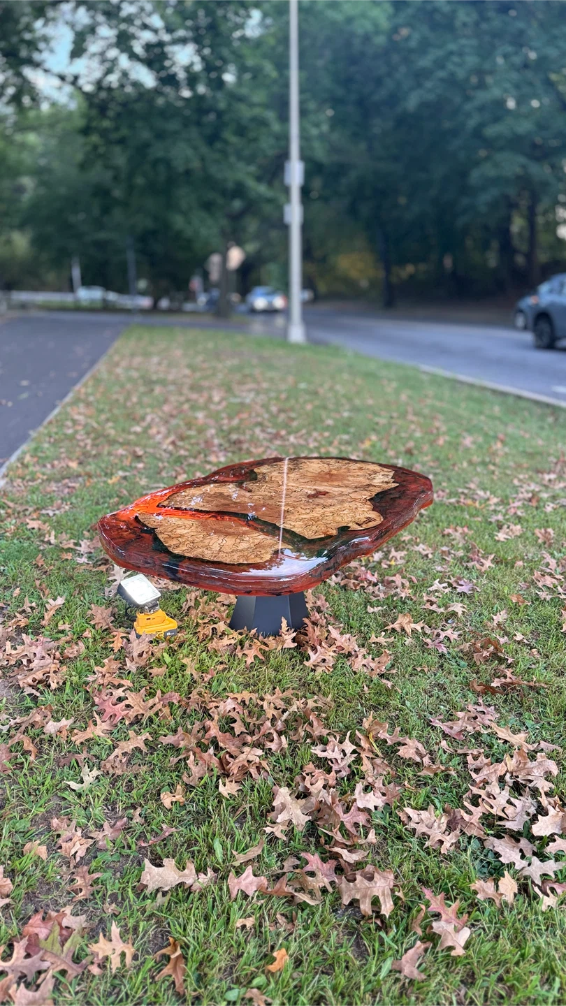 Resin Wood Coffee Table - photo 2