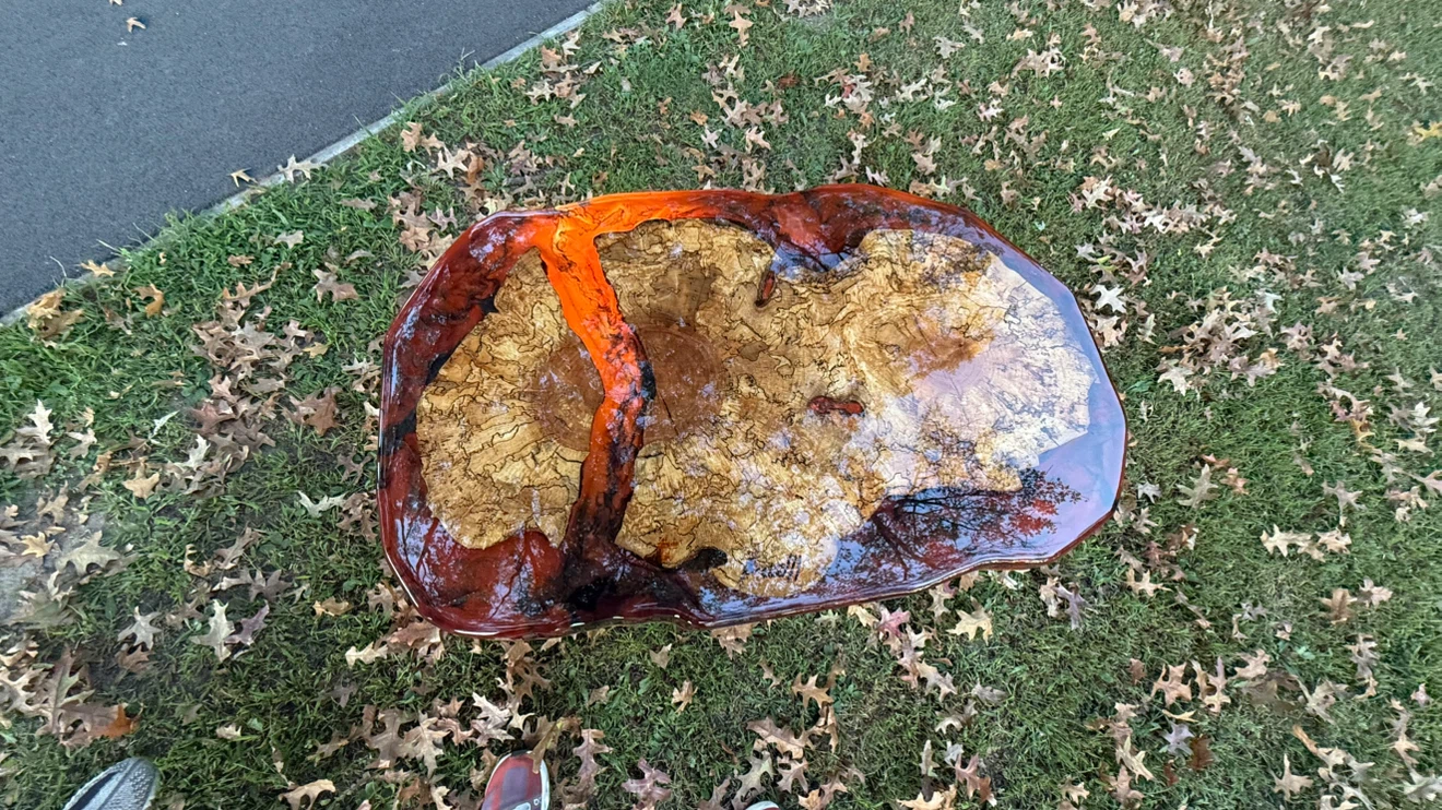 Resin Wood Coffee Table - photo 3