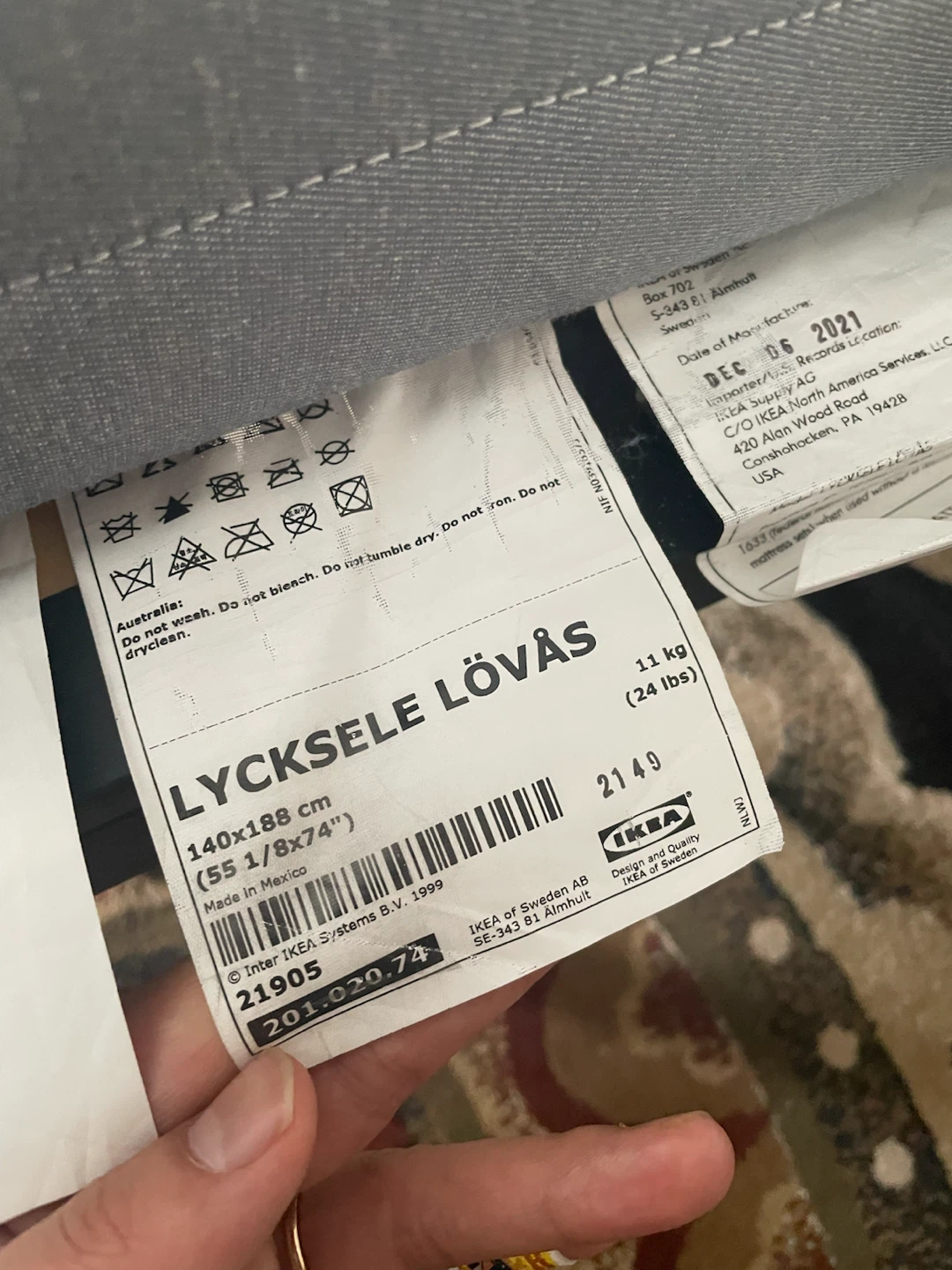 IKEA LYCKSELE LÖVÅS Mattress 55 1/8"x74" - photo 3