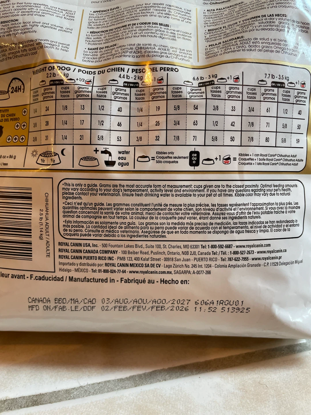 2.5lbs Royal Canin Chihuahua Food - photo 2