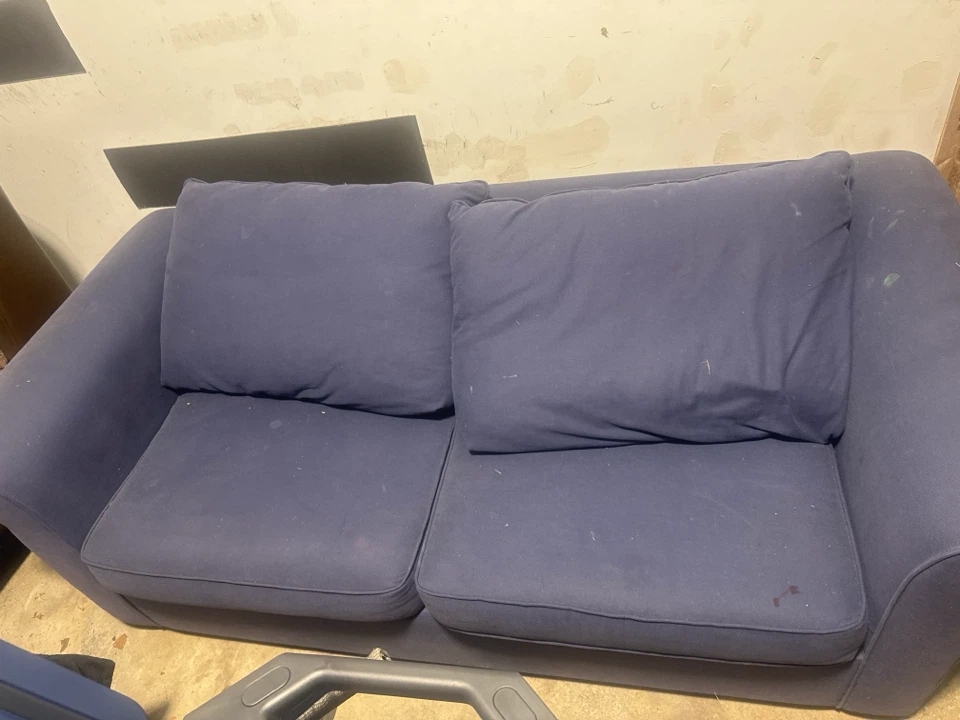 Blue Two-Seater Sofa