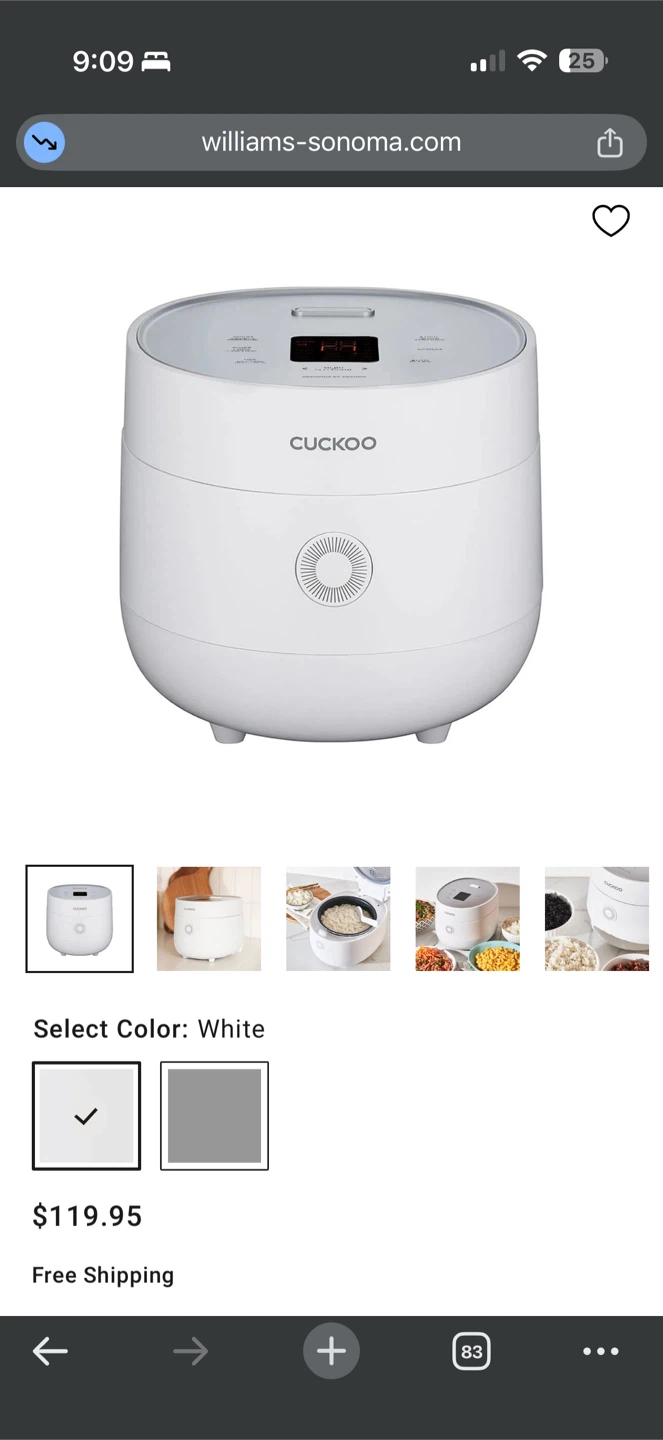 CUCKOO Rice Cooker - White