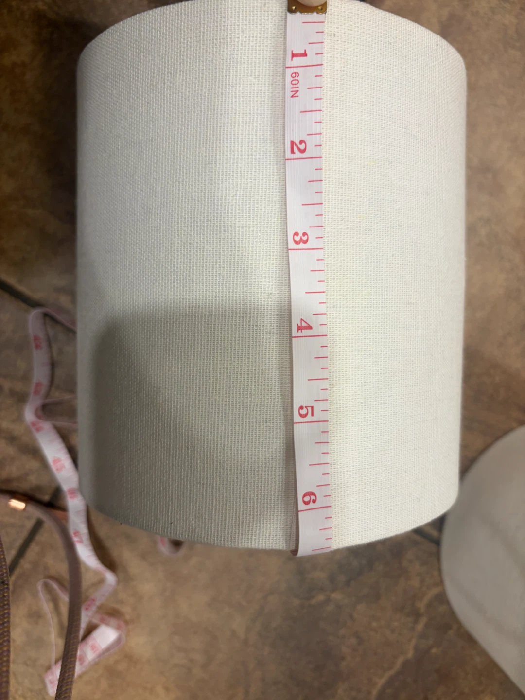 Two white drum lampshades - photo 2