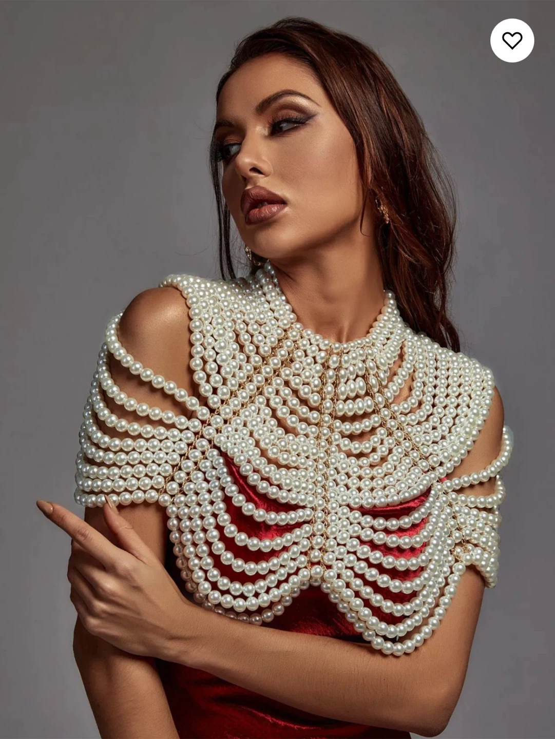 Pearl and Gold Chain Body Harness