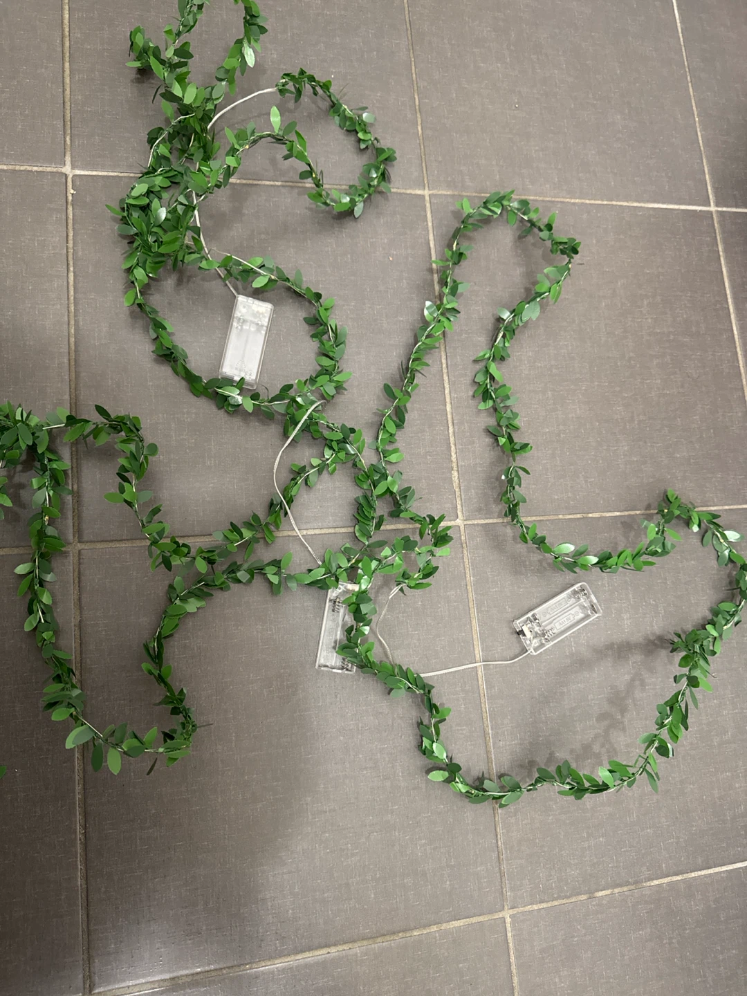 Faux Leaf Garland Lights