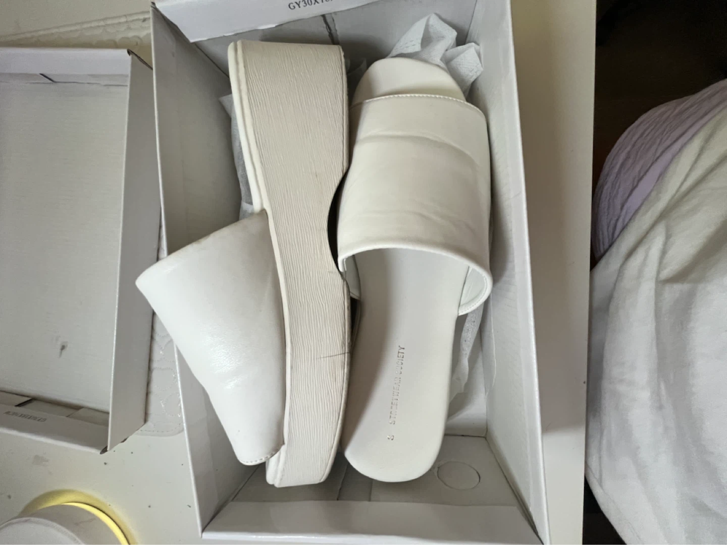 White Platform Slide Sandals - photo 2
