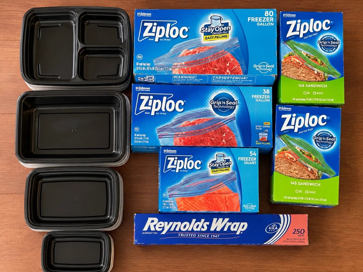 New Ziploc Bags, Reynolds Wrap & Meal Prep Containers