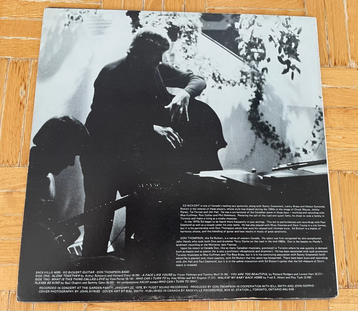 Ed Bickert & Don Thompson Sackville 4005 Jazz LP - photo 2
