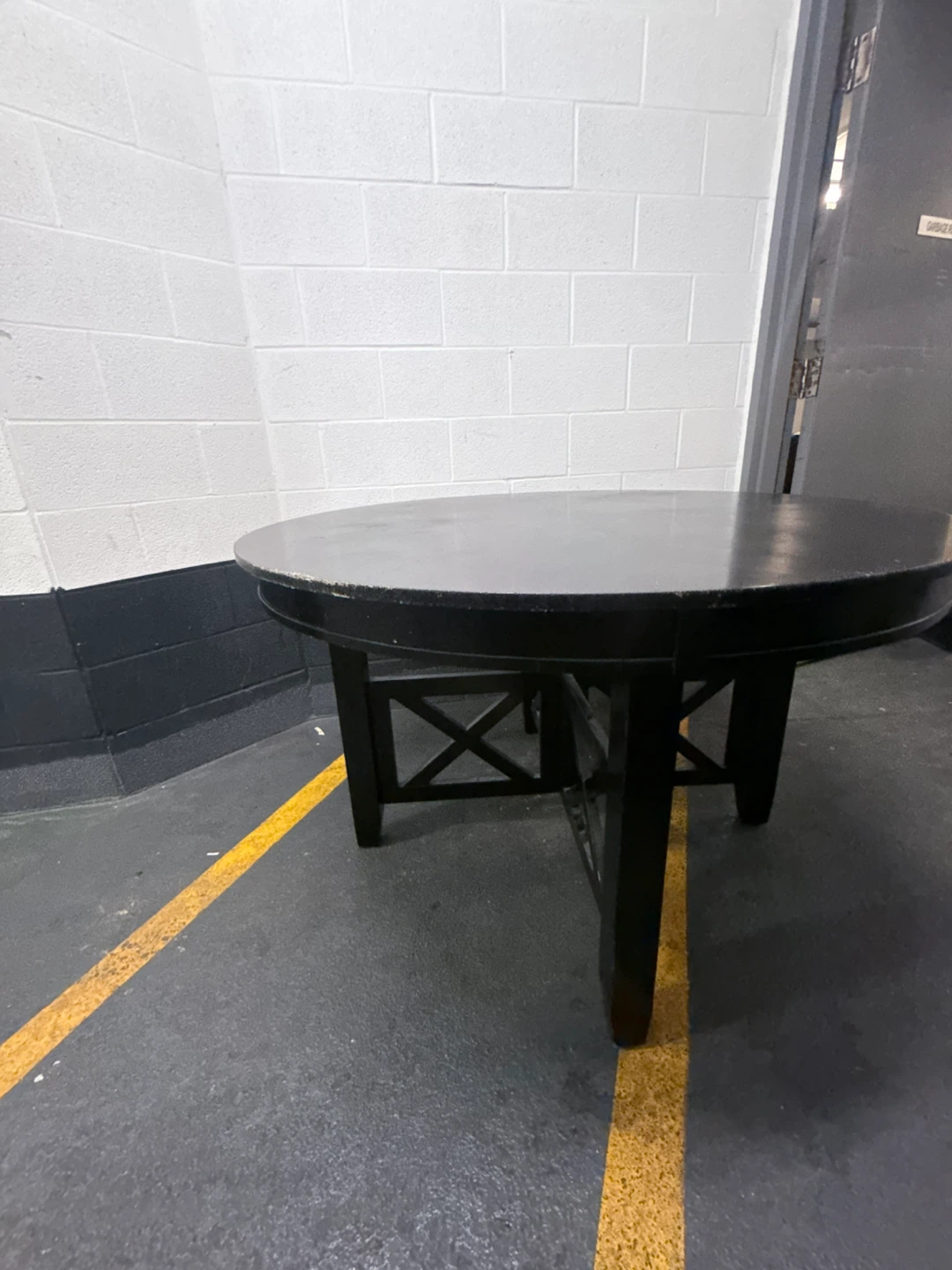 Round Dining Table - Modern/Rustic Style - Black - photo 3