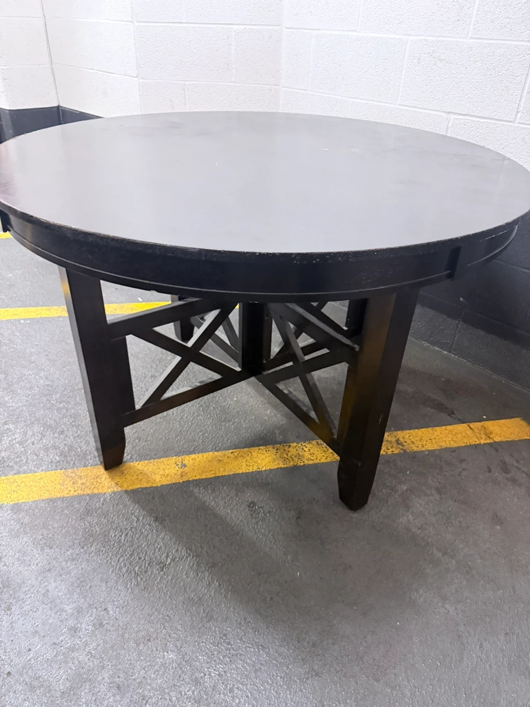 Round Dining Table - Modern/Rustic Style - Black - photo 4