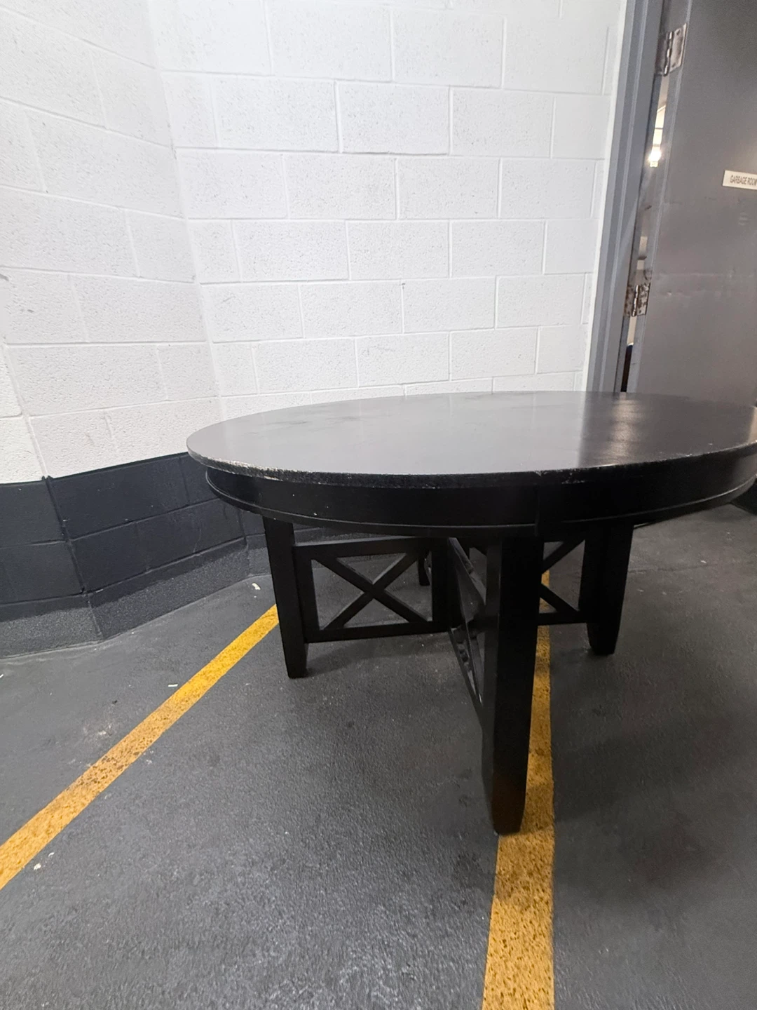 Round Dining Table - Modern/Rustic Style - Black - photo 5