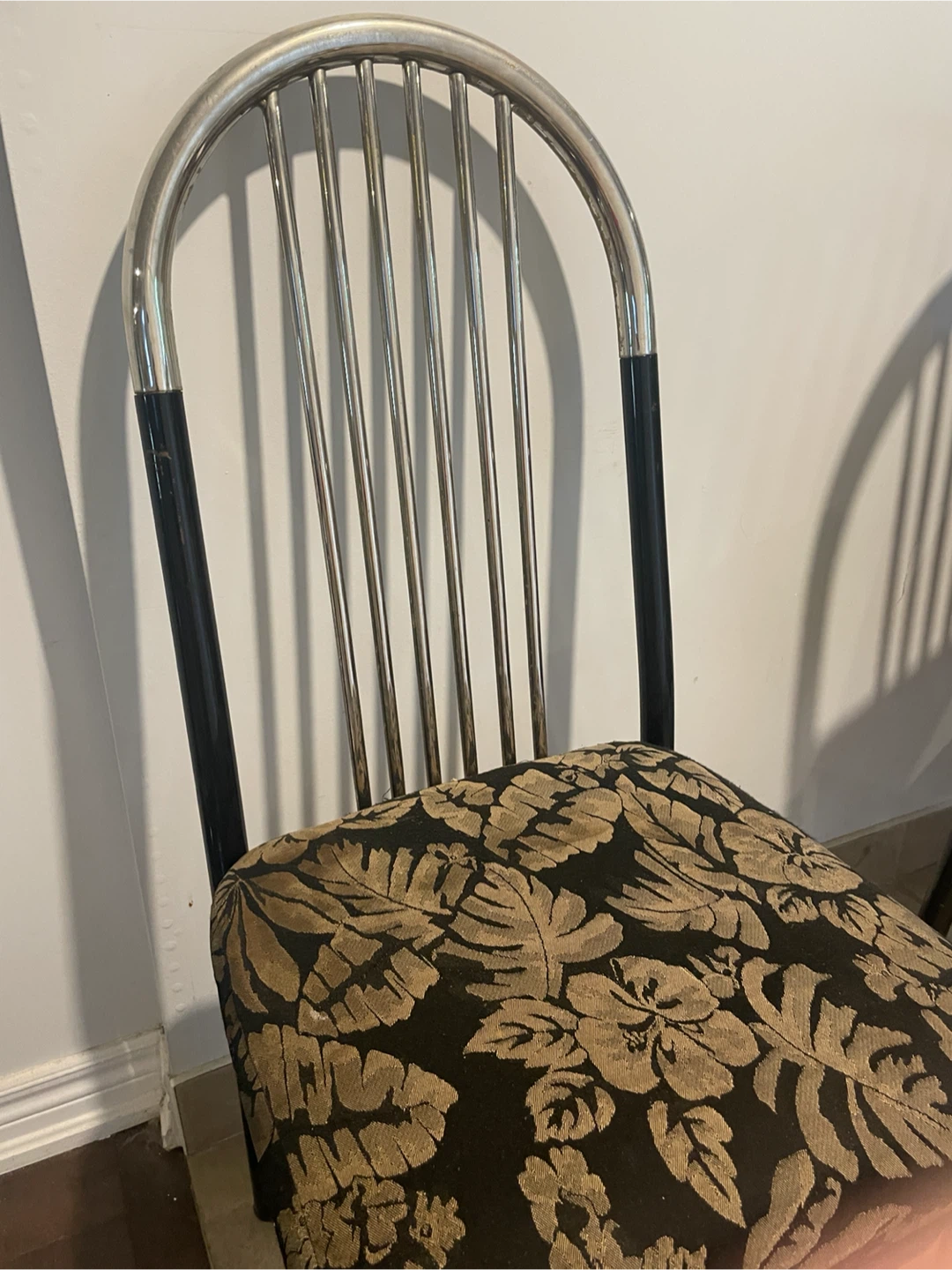 Floral Print Upholstered Dining Chair