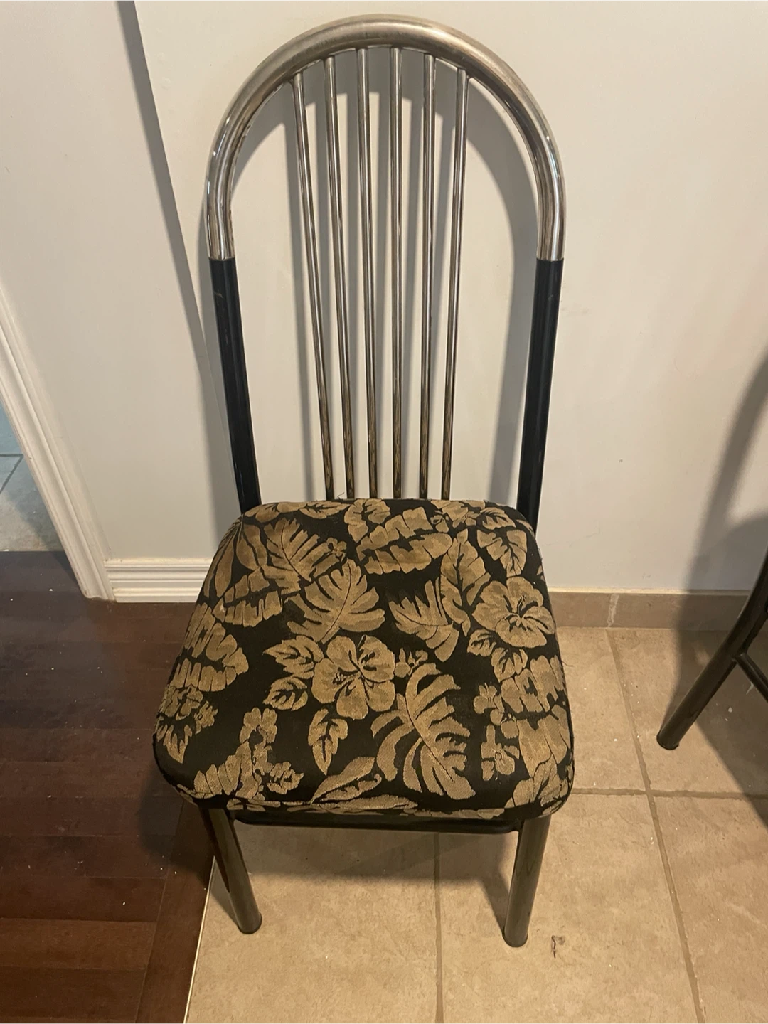 Floral Print Upholstered Dining Chair - photo 3