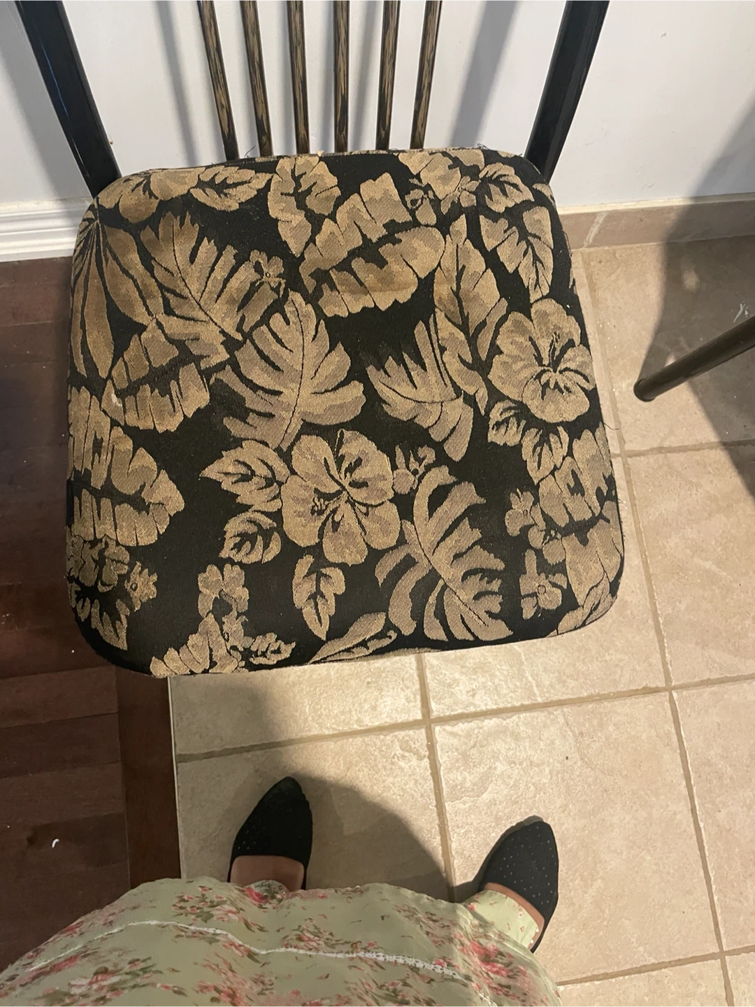 Floral Print Upholstered Dining Chair - photo 4