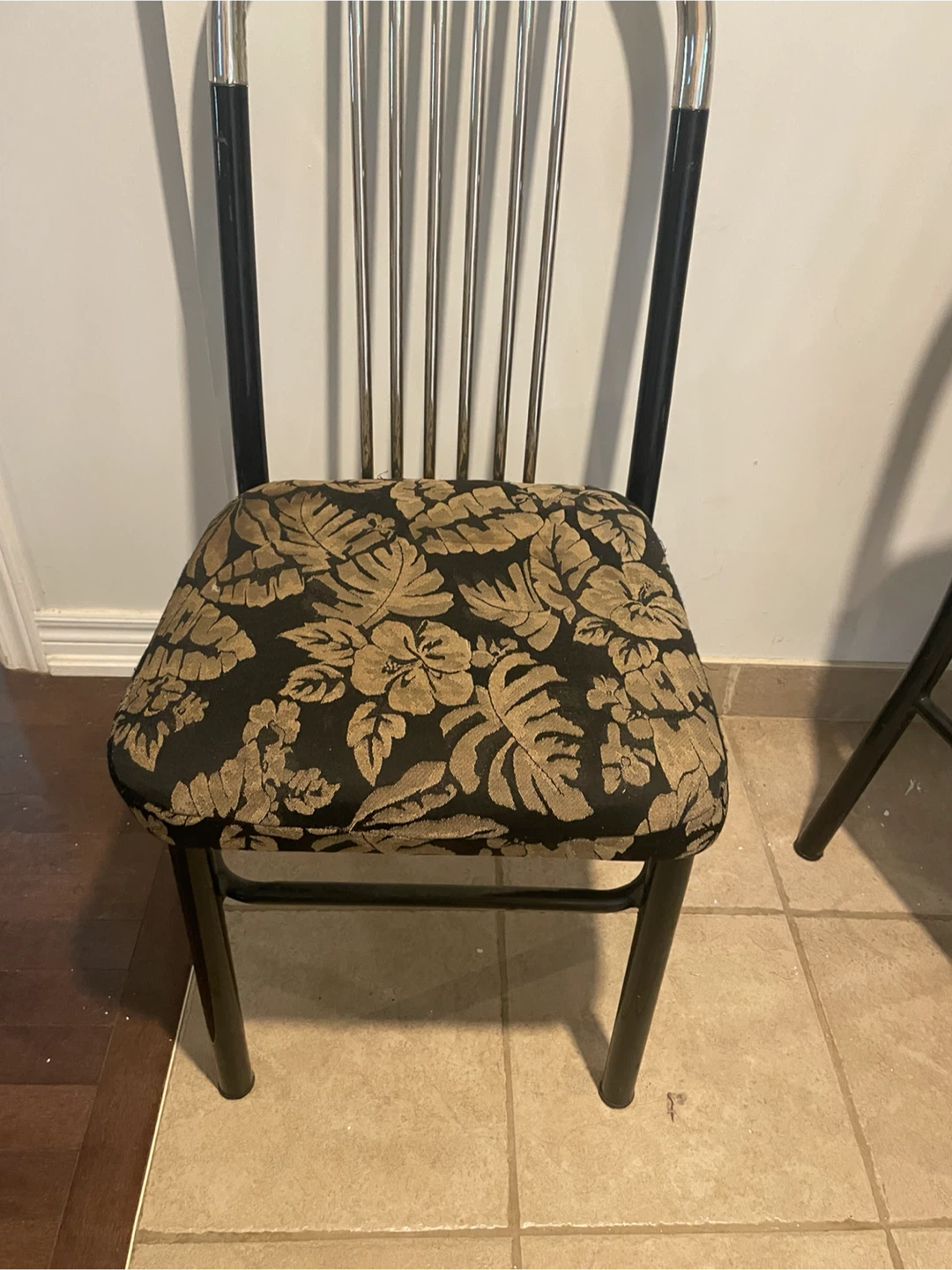 Floral Print Upholstered Dining Chair - photo 5