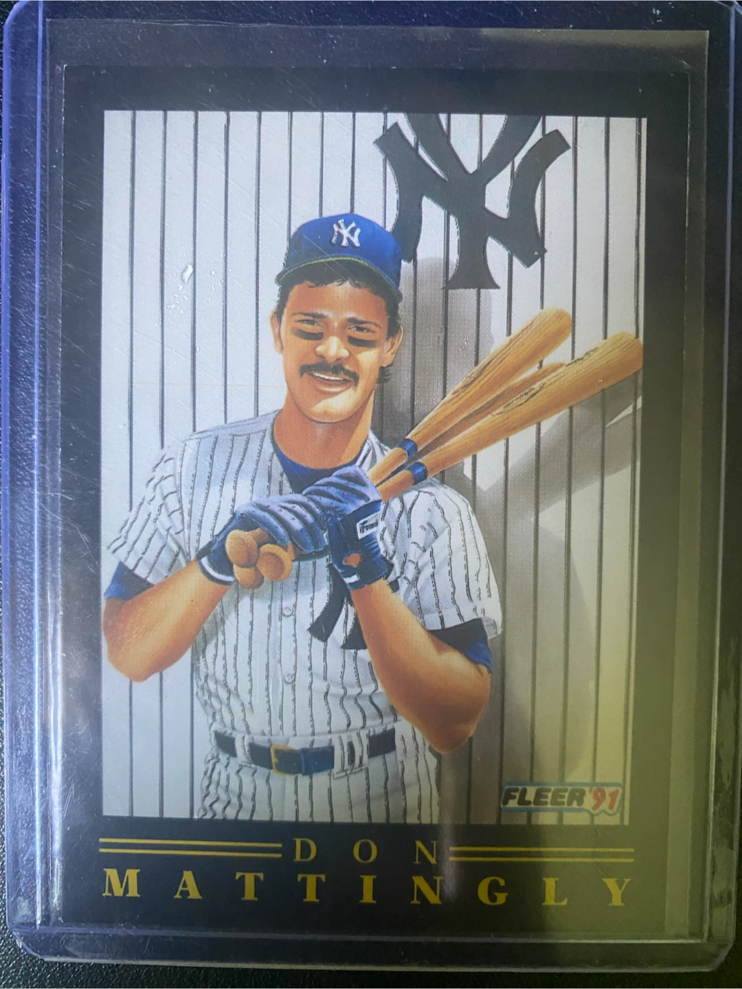 1991 Fleer Don Mattingly Pro Vision Card - photo 3